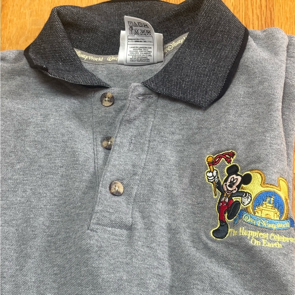 Vintage Disney World Polo Shirt Men Happiest Celebration On Earth 90s Y2K XL